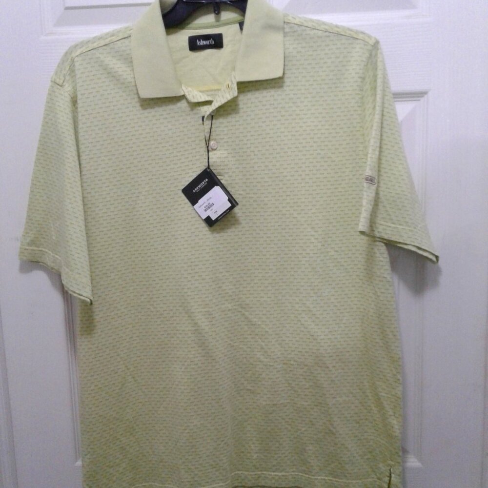 Ashworth Men's Golf Shirt - Lime- Large